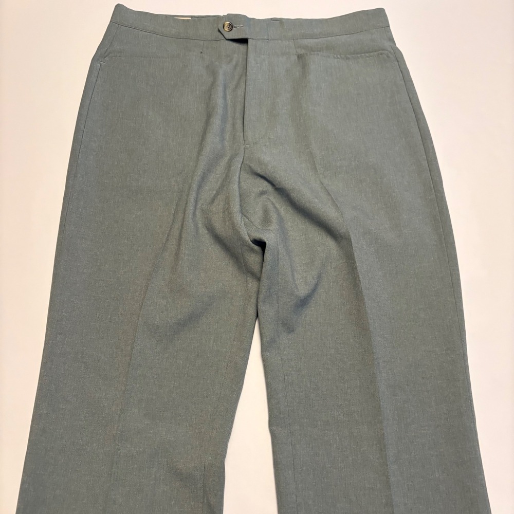 Sansabelt Dress Slacks Mens 35x29 Gray Vintage Beltless Straight Leg Pants